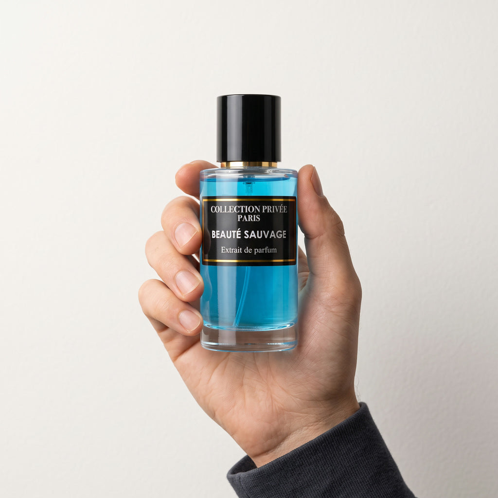 Beauté Sauvage – flacon 50 ml en main