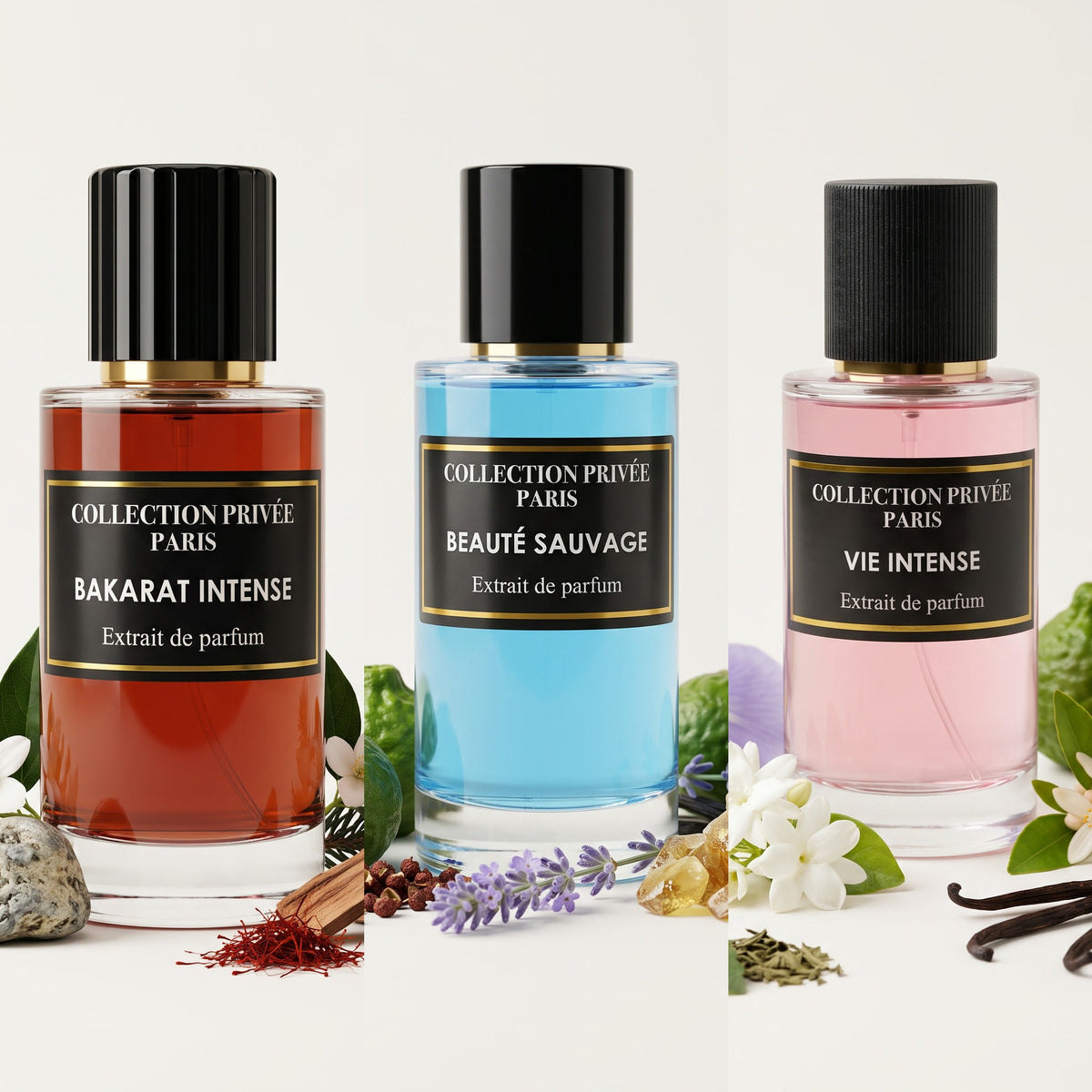 Box 3 parfums – Bakarat Intense, Beauté Sauvage et Vie Intense