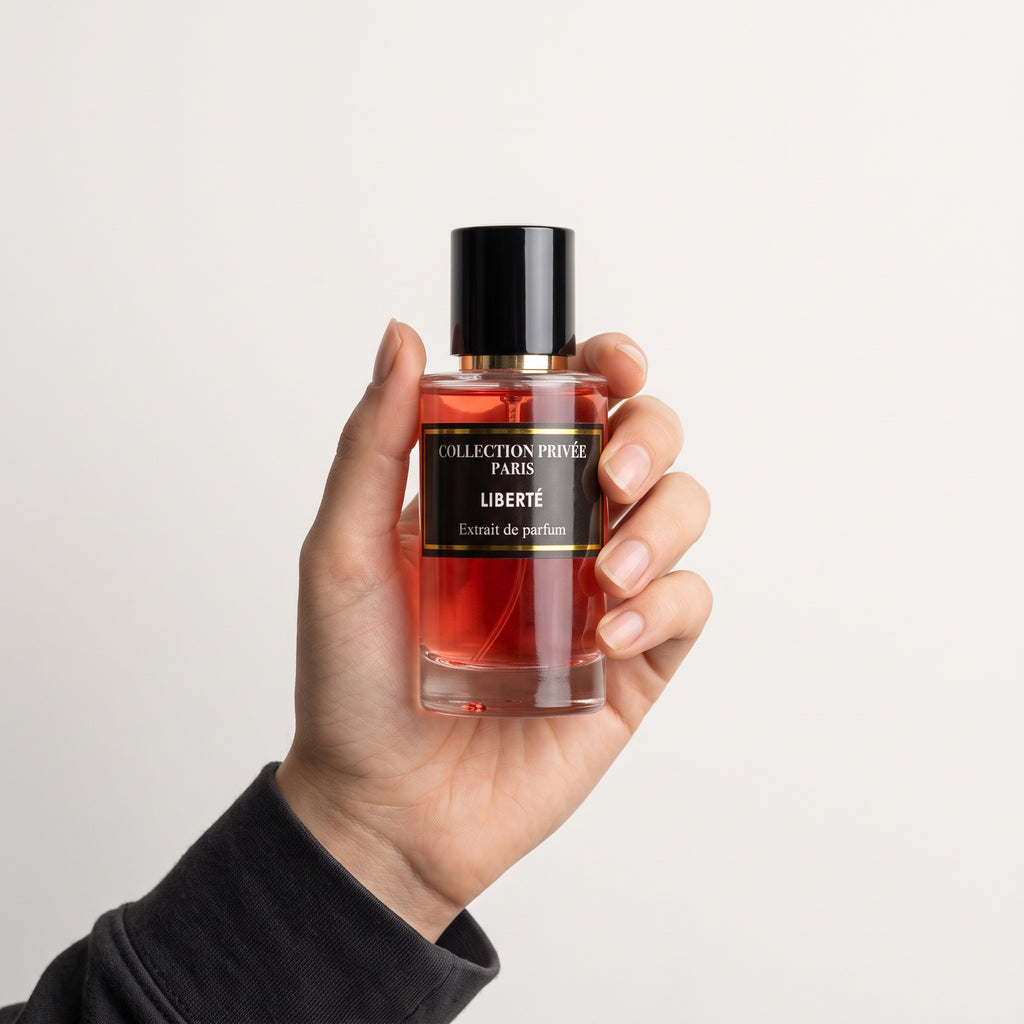 Liberté – flacon 50 ml en main