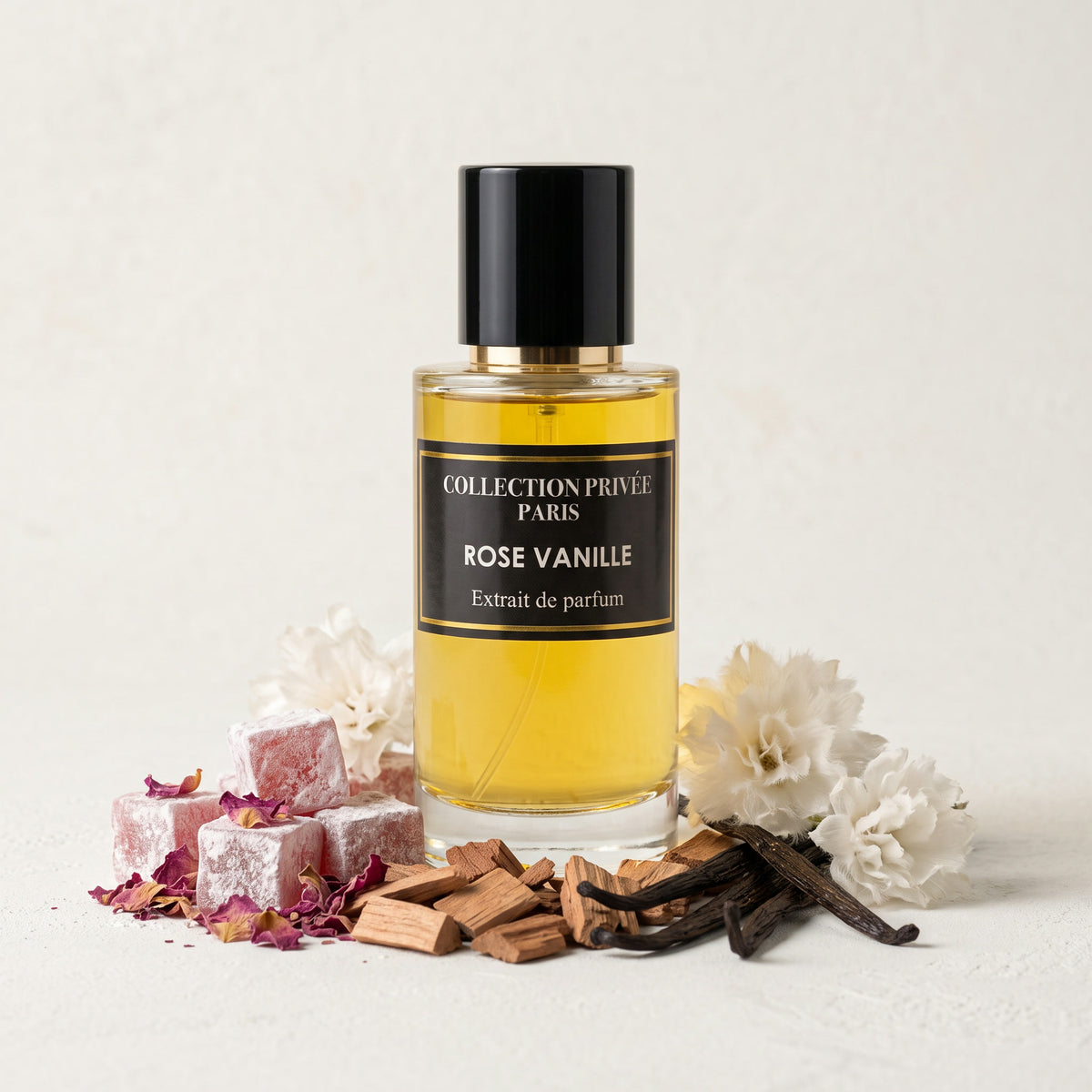 Rose Vanille – extrait de parfum 50 ml et ses ingrédients